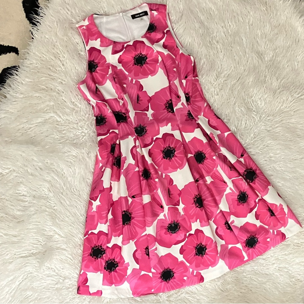 Nine West Pink Poppies Dress